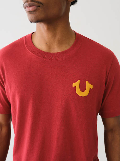 DISTRESSED PUFF PRINT LOGO TEE