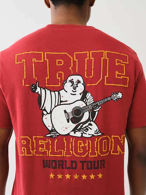 DISTRESSED PUFF PRINT LOGO TEE