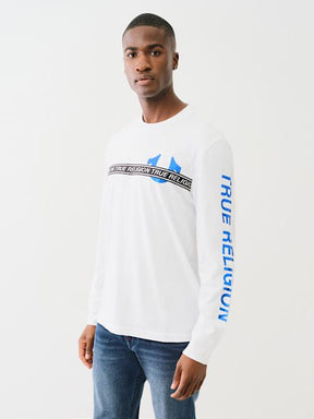 METALLIC TAPING LONG SLEEVE TEE