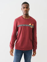 METALLIC TAPING LONG SLEEVE TEE