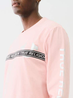 METALLIC TAPING LONG SLEEVE TEE