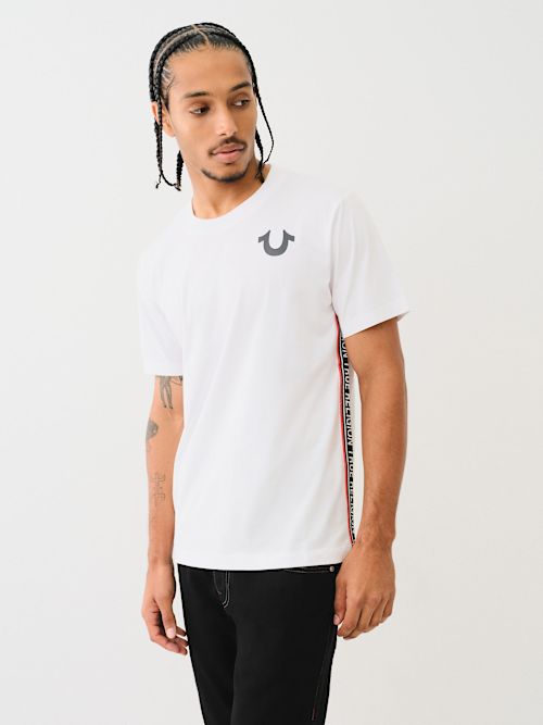 TRUE RELIGION CONTRAST TAPING TEE