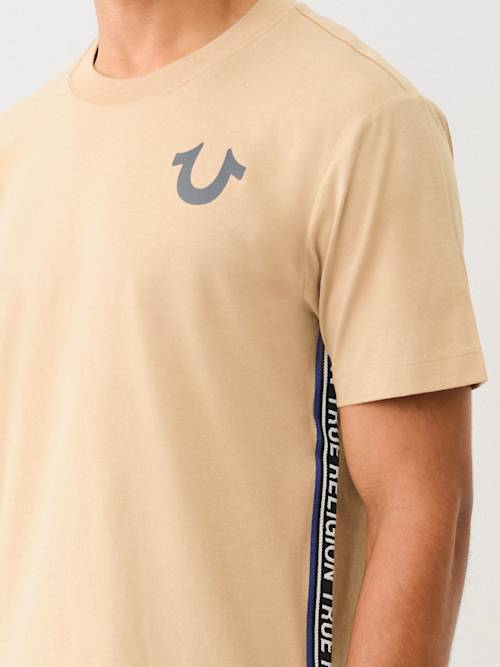 TRUE RELIGION CONTRAST TAPING TEE
