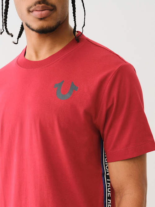 TRUE RELIGION CONTRAST TAPING TEE