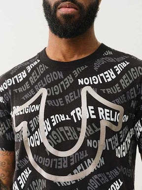 ALLOVER WAVY LOGO TEE
