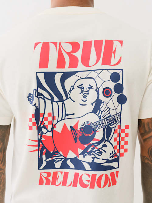 CHECKERED BUDDHA LOGO TEE