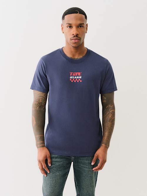 CHECKERED BUDDHA LOGO TEE