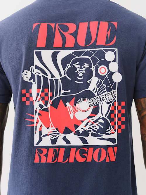 CHECKERED BUDDHA LOGO TEE