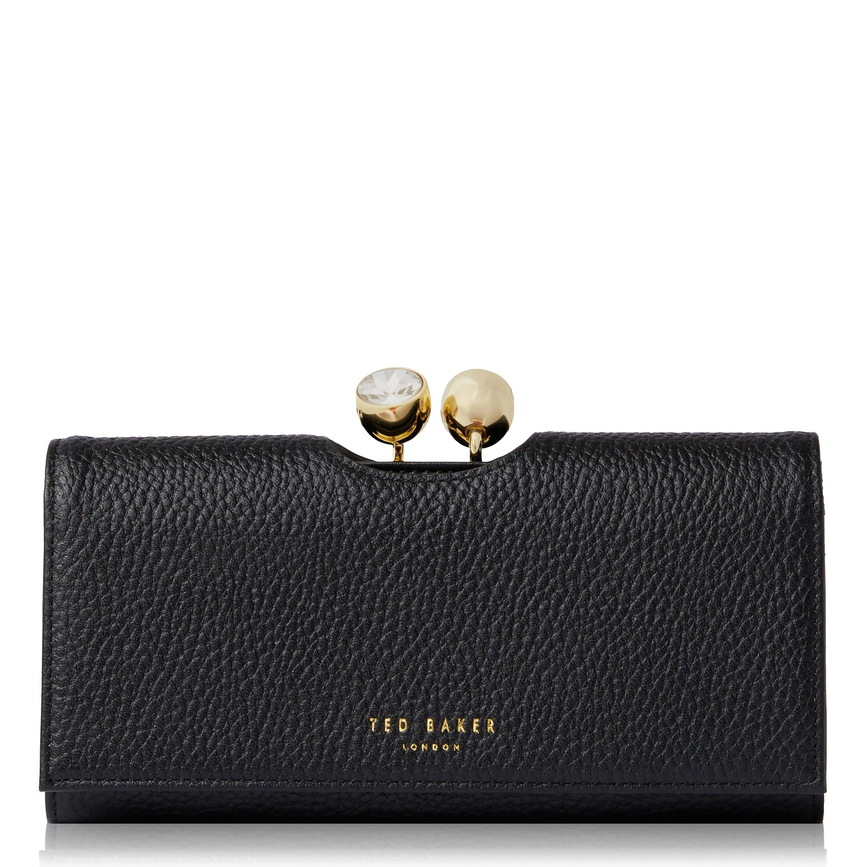 Leather Josiey Crystal Top Purse