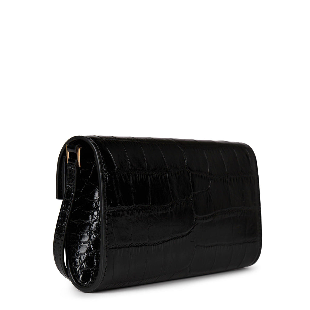 Mini Croc-Effect Medusa Crossbody Bag