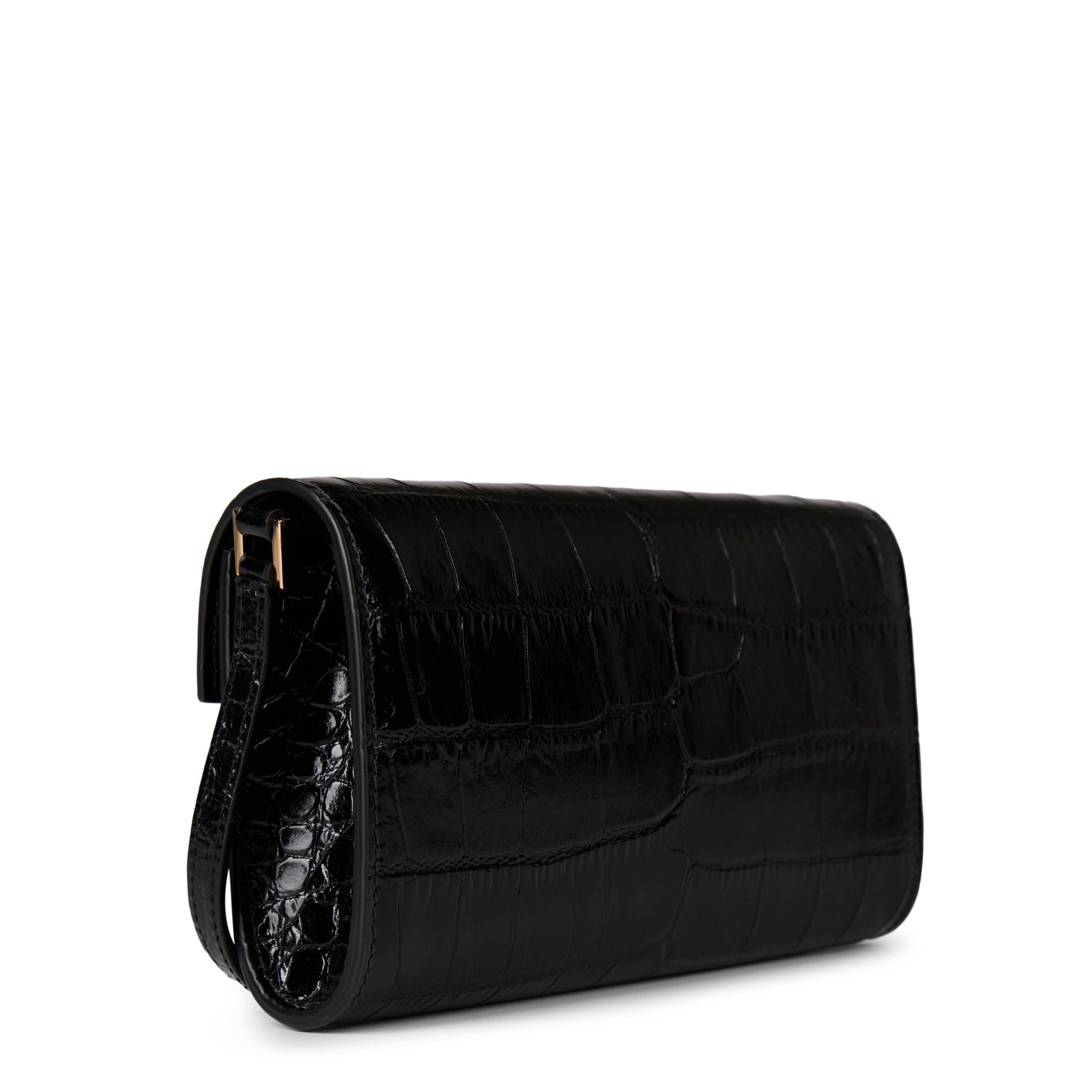 Mini Croc-Effect Medusa Crossbody Bag