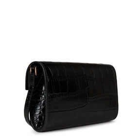 Mini Croc-Effect Medusa Crossbody Bag