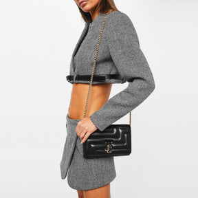Women's Embellished Leather Avenue Clutch Bag