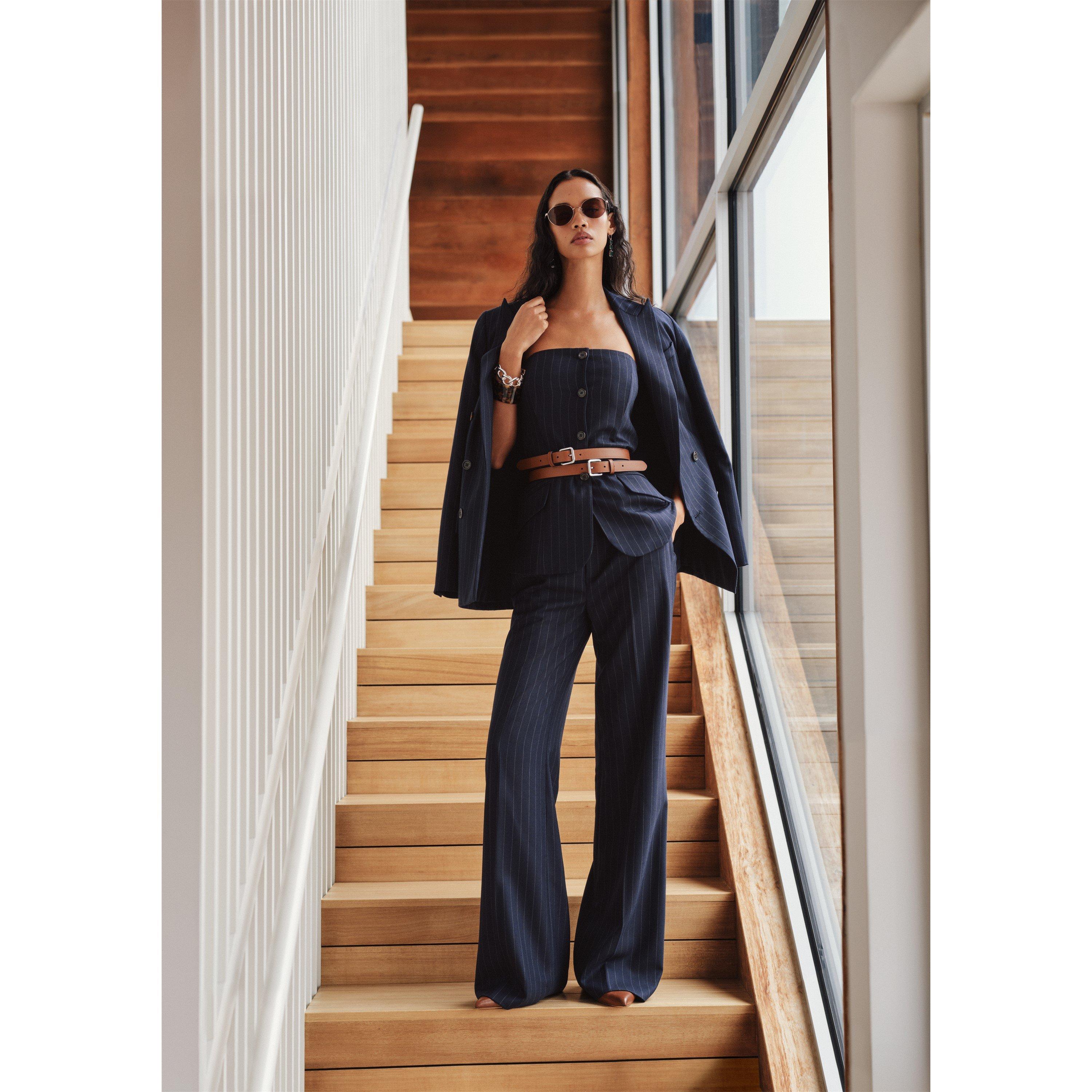 Vermeil Pave Logo Drop Earrings