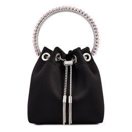 Embellished Satin Bon Bon Top Handle Bag
