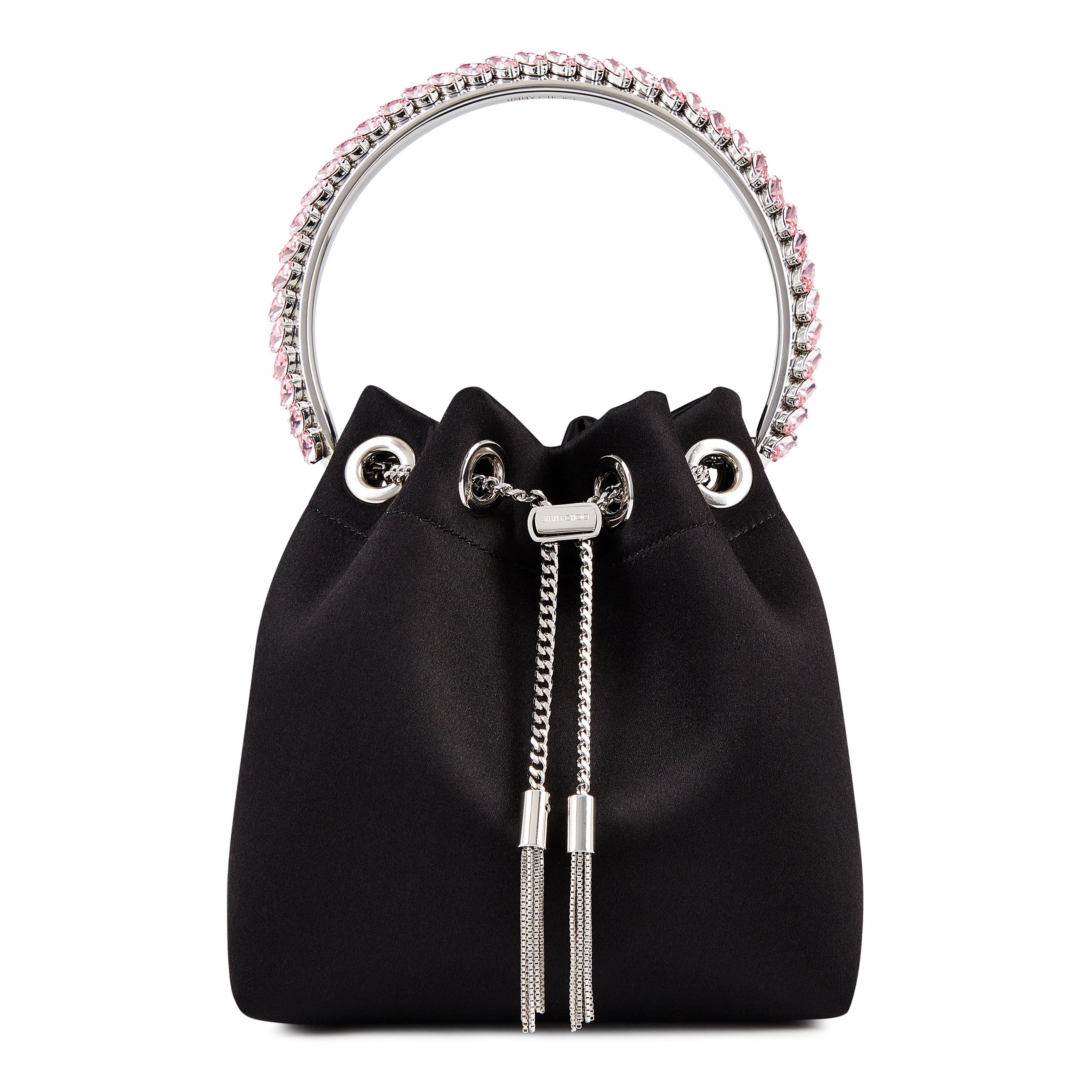 Embellished Satin Bon Bon Top Handle Bag