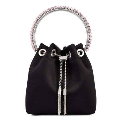 Embellished Satin Bon Bon Top Handle Bag