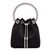 Women's Embellished Satin Bon Bon Top Handle Bag