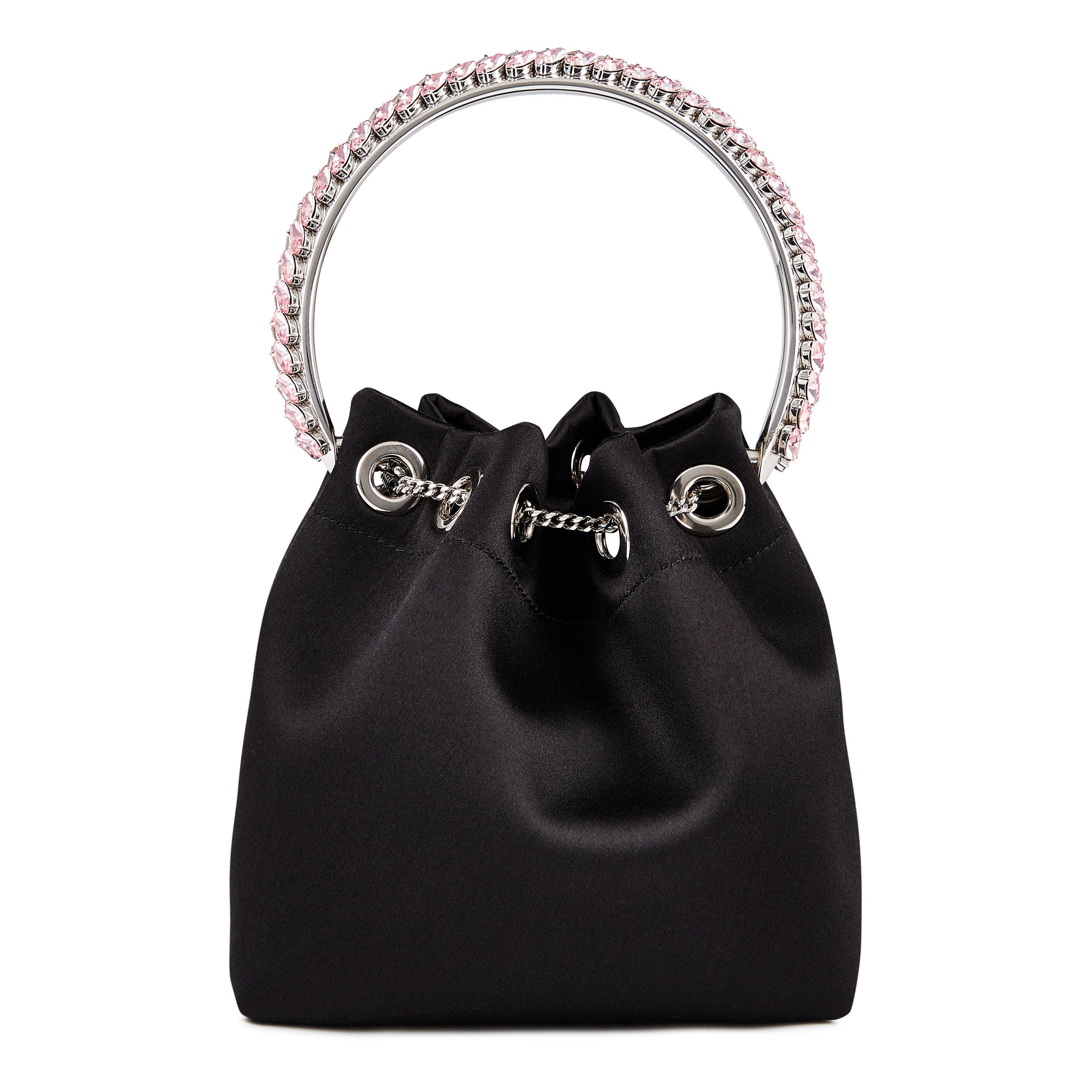 Embellished Satin Bon Bon Top Handle Bag