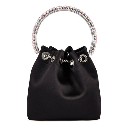 Embellished Satin Bon Bon Top Handle Bag