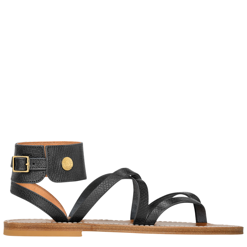 Longchamp x K.Jacques Sandals Black - Leather