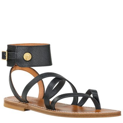 Longchamp x K.Jacques Sandals Black - Leather