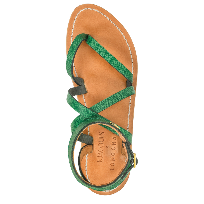 Longchamp x K.Jacques Sandals Green - Leather