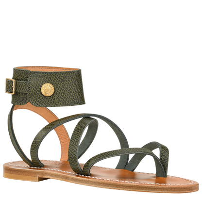 Longchamp x K.Jacques Sandals Forest - Leather
