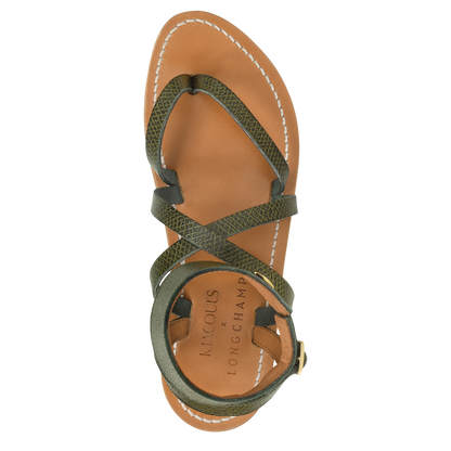 Longchamp x K.Jacques Sandals Forest - Leather