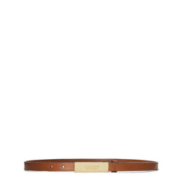 Logo Plaque Skinny Belt