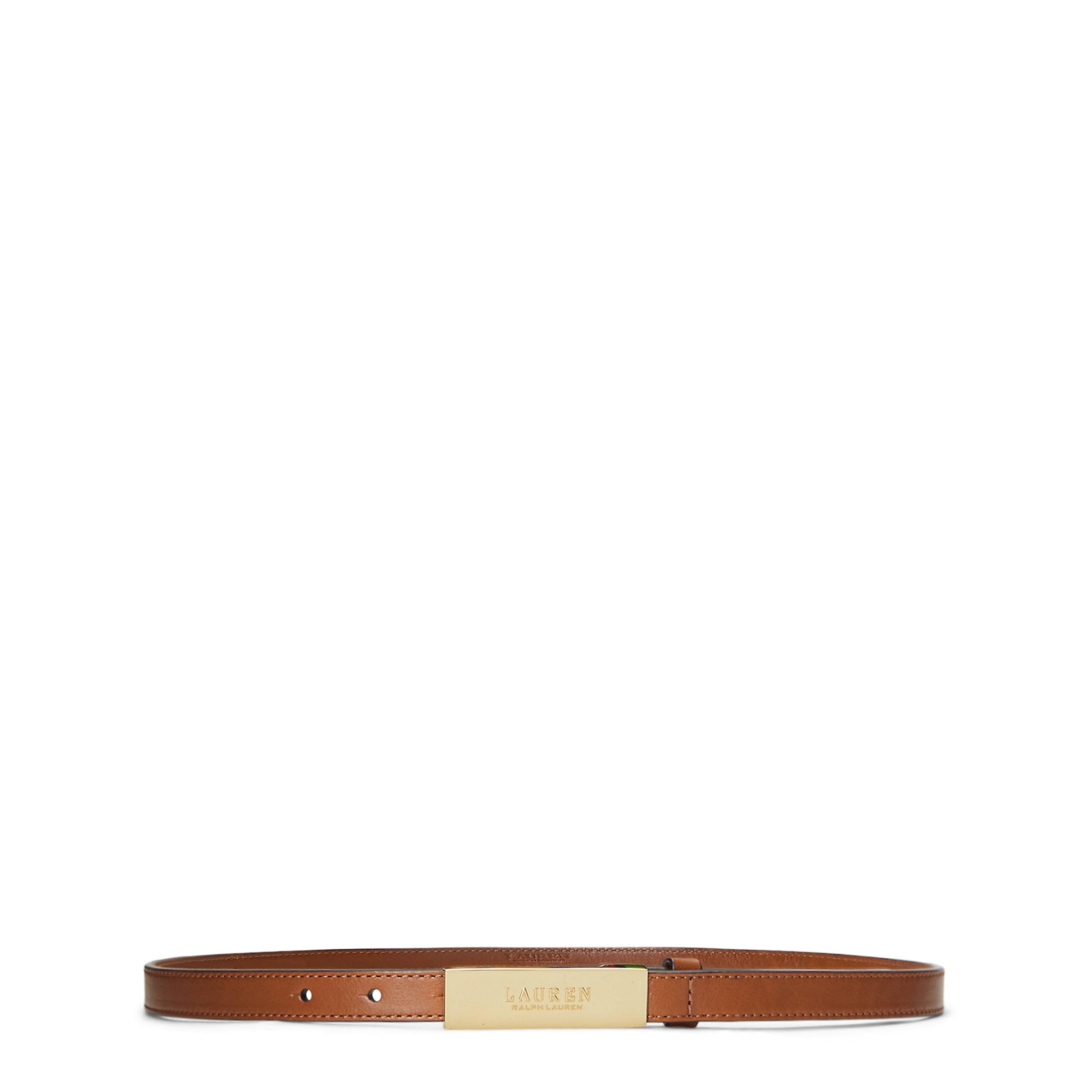 Logo Plaque Skinny Belt