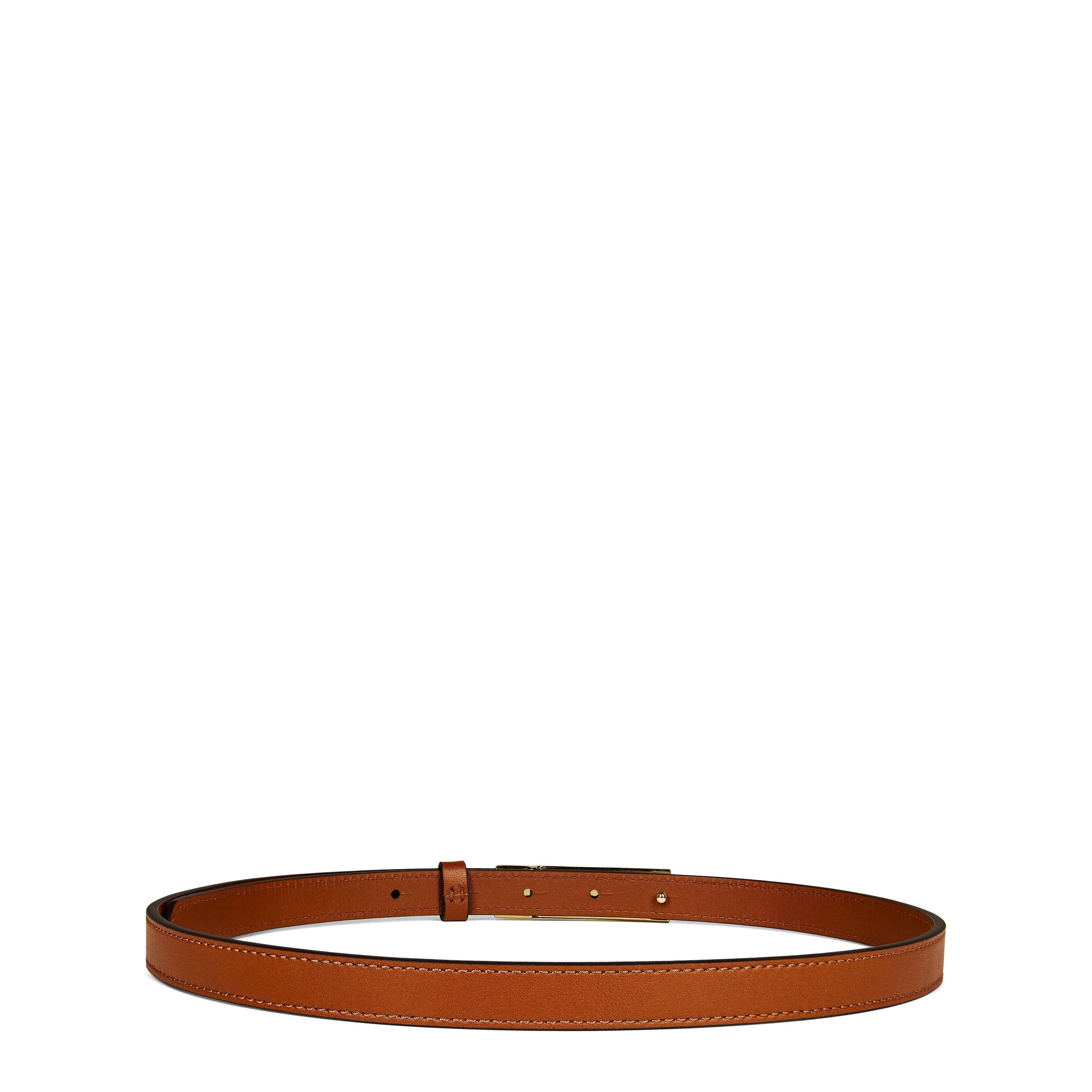 Logo Plaque Skinny Belt