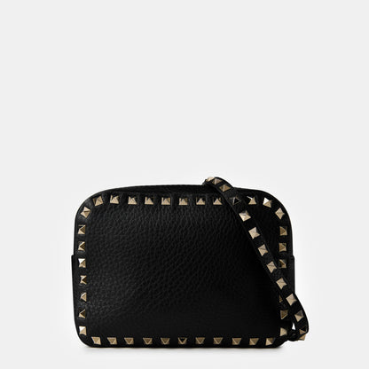 Rockstud Grained Leather Crossbody Bag