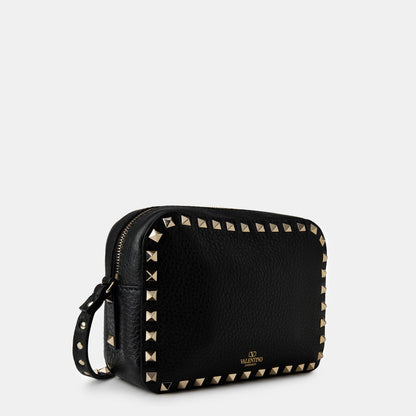 Rockstud Grained Leather Crossbody Bag