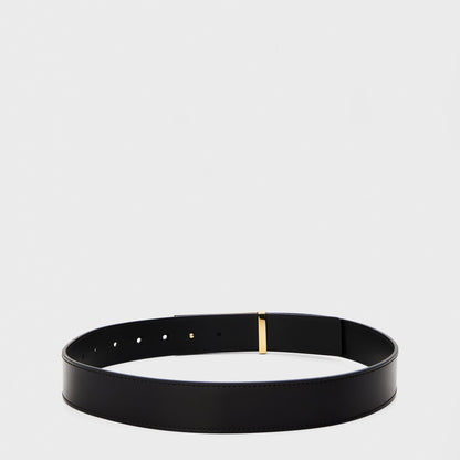 Plaque Leather Belt
