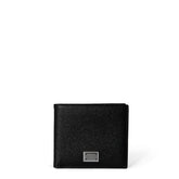 Men's Logo Plaque Calf Leather Bi-Fold Wallet