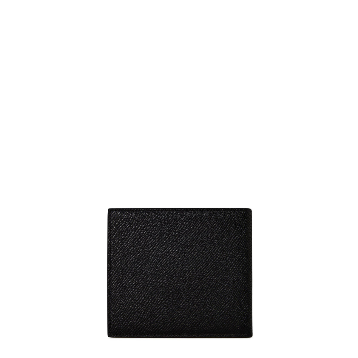 Men's Logo Plaque Calf Leather Bi-Fold Wallet