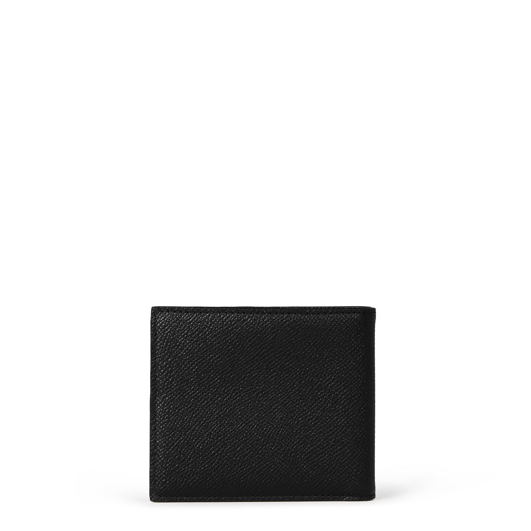Men's Logo Plaque Calf Leather Bi-Fold Wallet