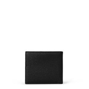 Men's Logo Plaque Calf Leather Bi-Fold Wallet