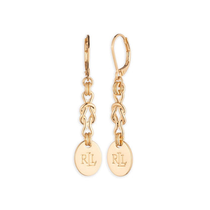 Lauren Ralph Lauren Gold Knot Drop Earrings