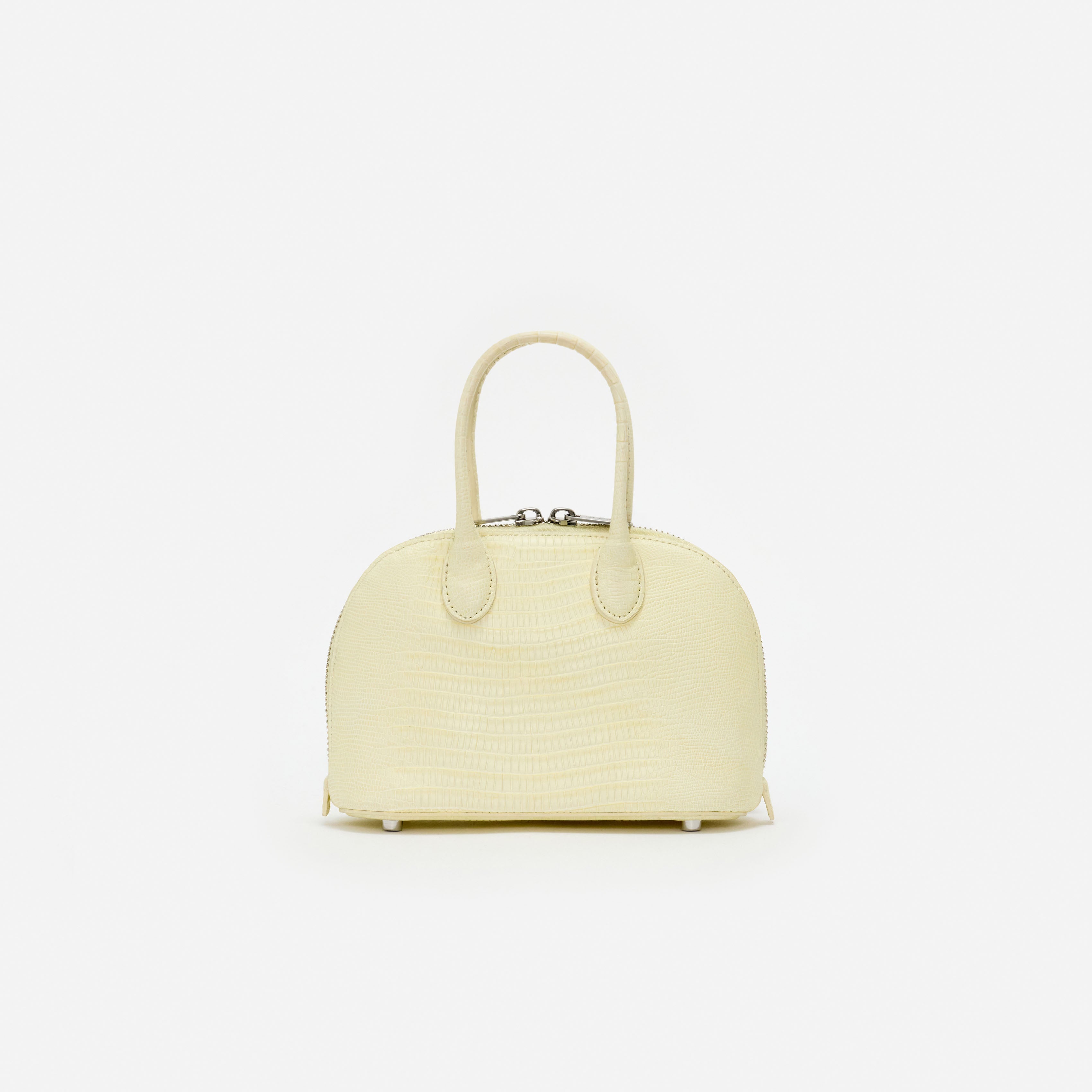 Embossed Leather Yellow Mini Bag