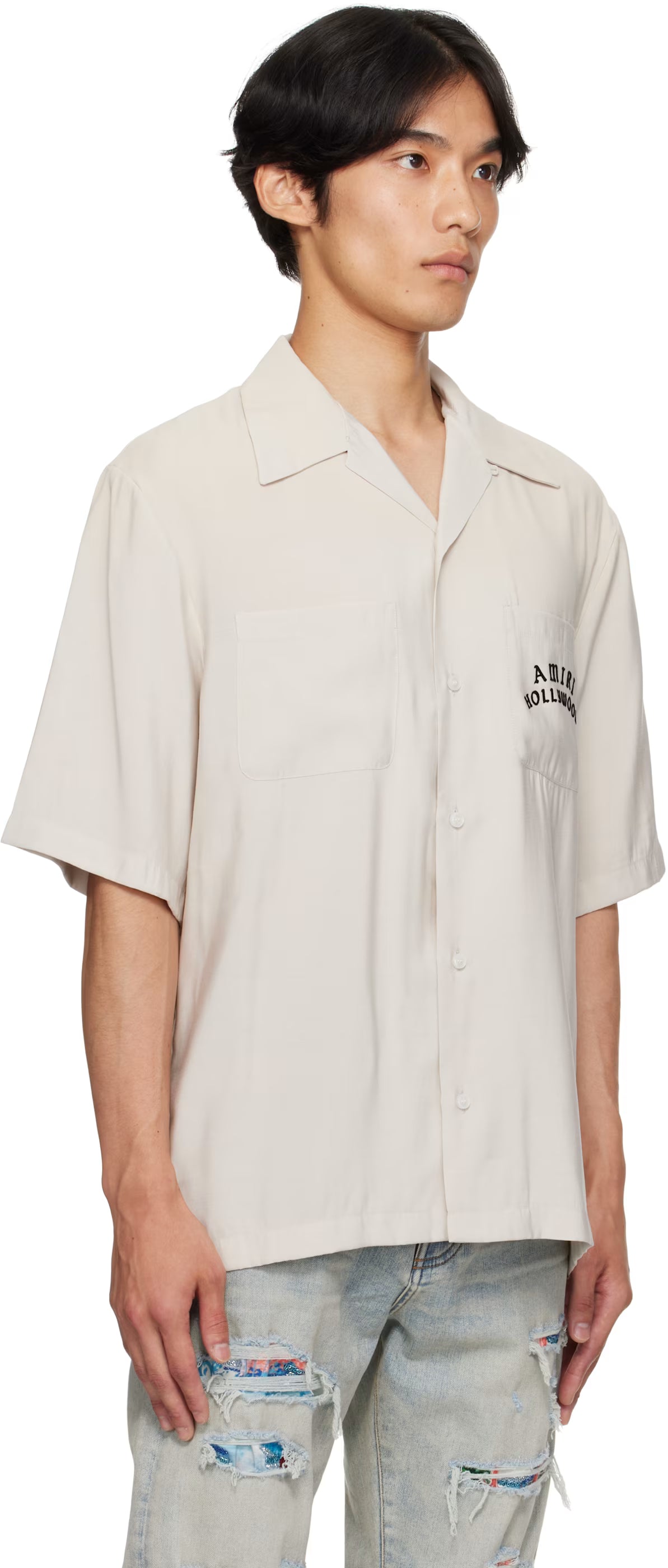 Taupe 'AMIRI Hollywood' Bowling Shirt