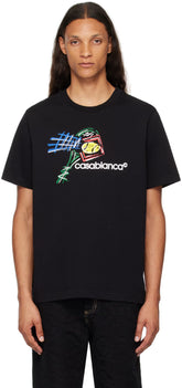 Black Croquis De Tennis T-Shirt