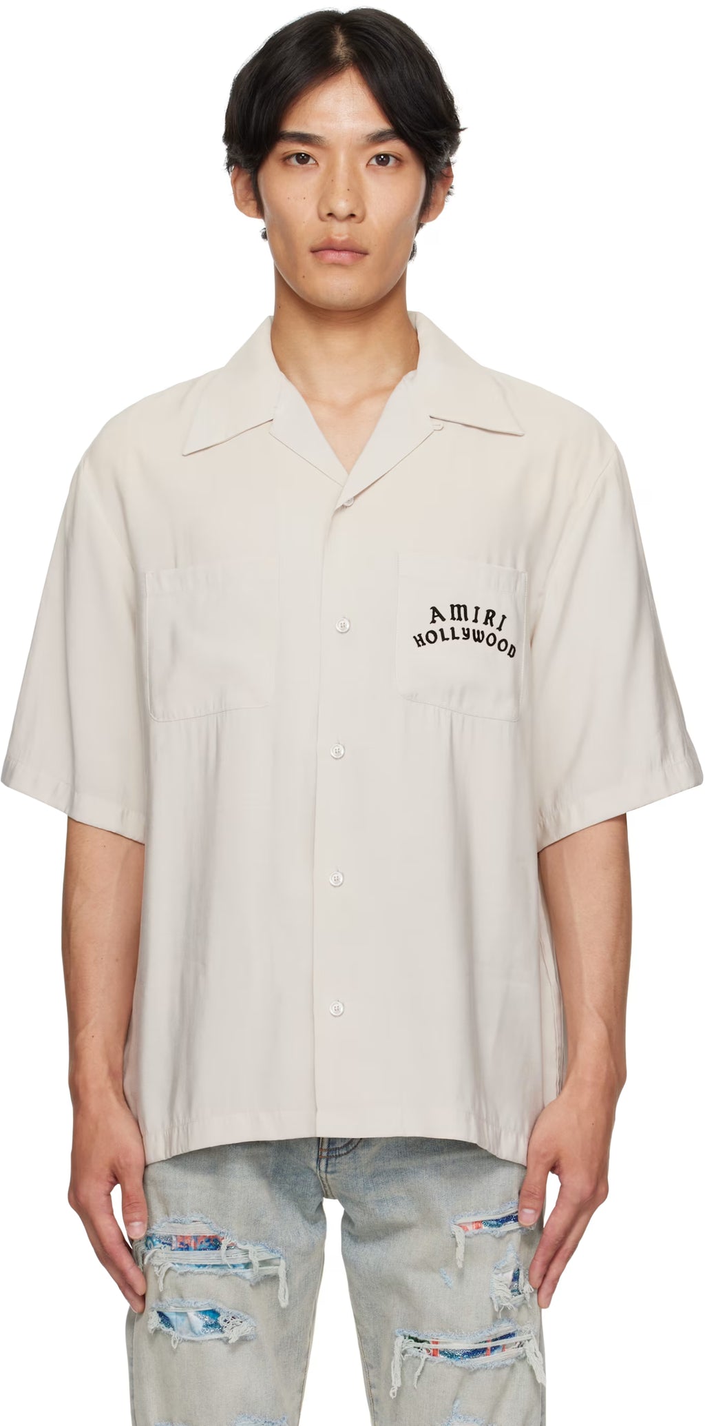 Taupe 'AMIRI Hollywood' Bowling Shirt