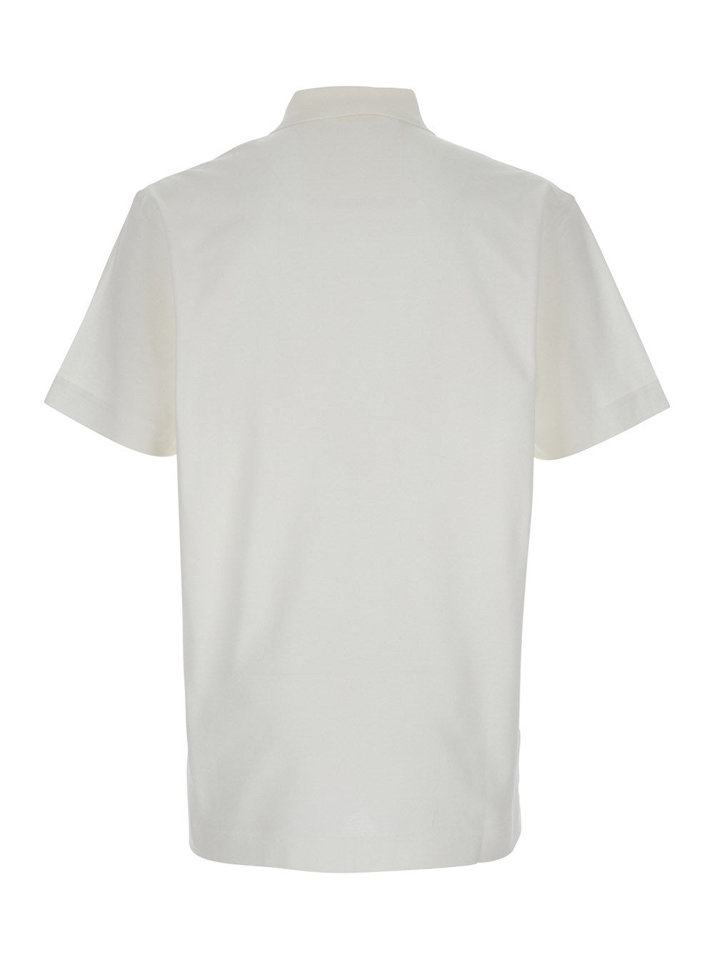 Givenchy White Polo Shirt with Logo Embroidery on the Front in Cotton Man