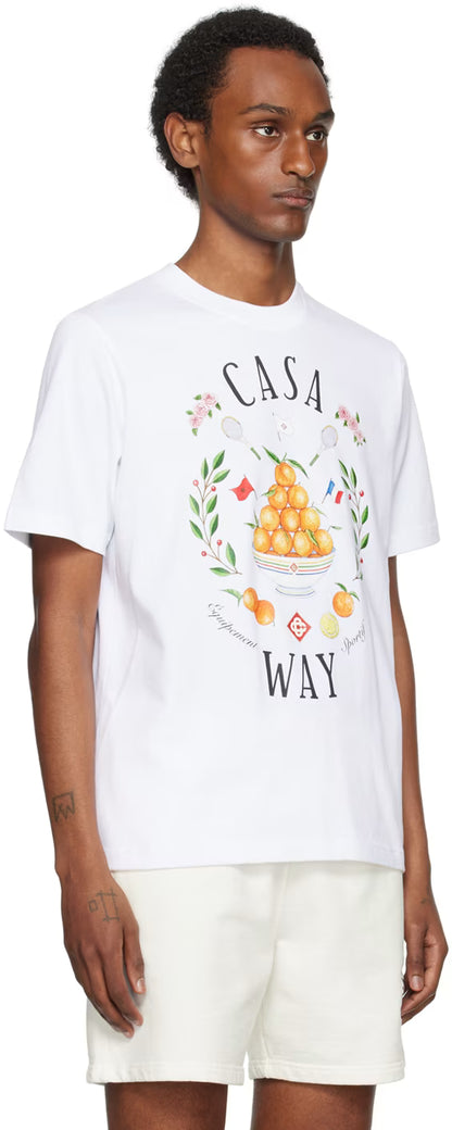 Exclusive White 'Casa Way' T-Shirt.
