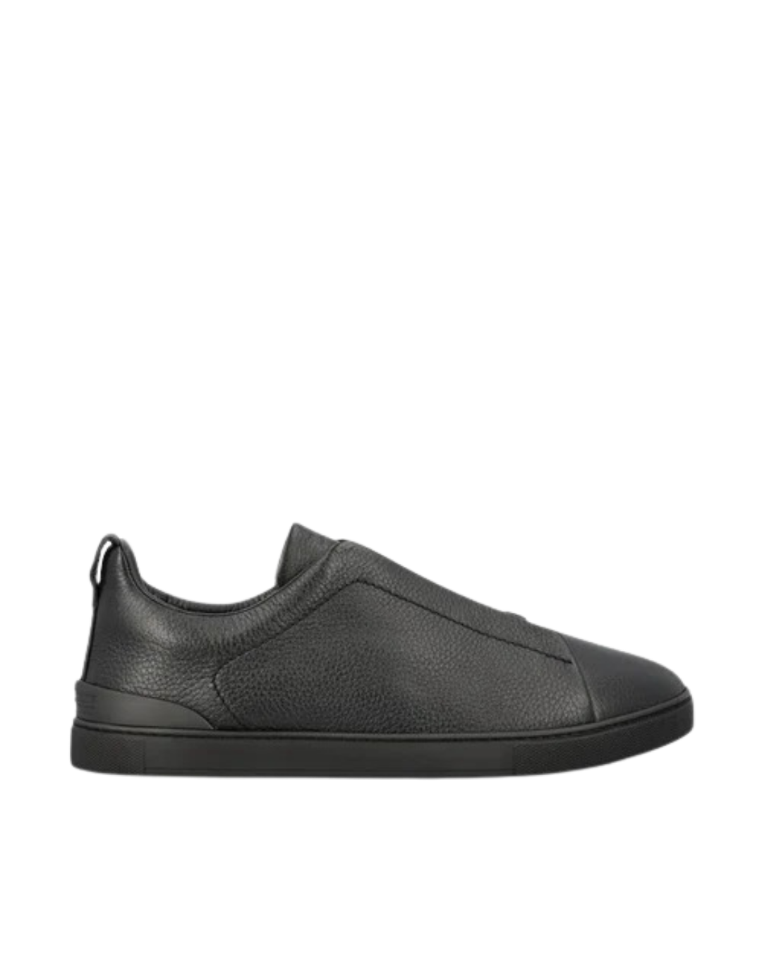 Zegna Men’s Triple Stitch™ Black Deerskin Slip-On Sneakers – Made in Italy | Luxury Everyday Footwear