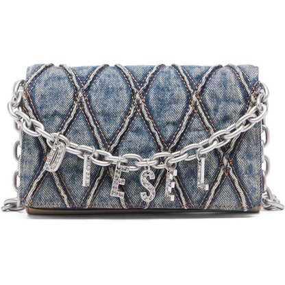 Diesel Quilted Denim Wallet On Chain