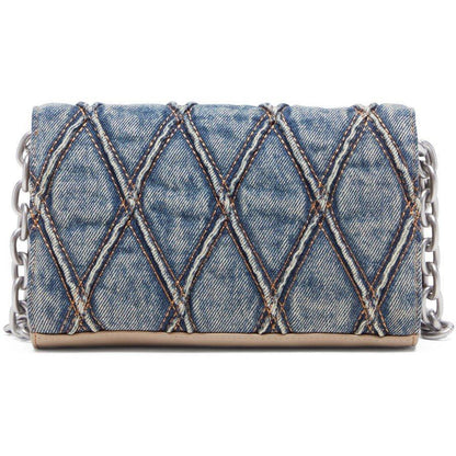 Diesel Quilted Denim Wallet On Chain