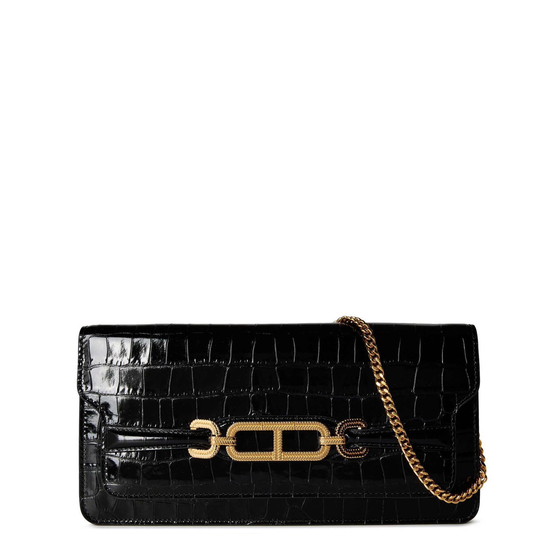 Whitney Crocodile-Effect Shoulder Bag